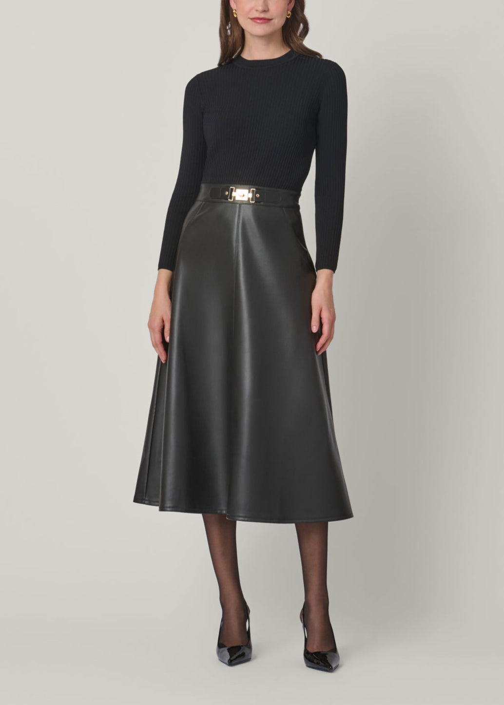 knee length dresses for ladies Ruched Skirt Dress 2-in-1 in Taupe S