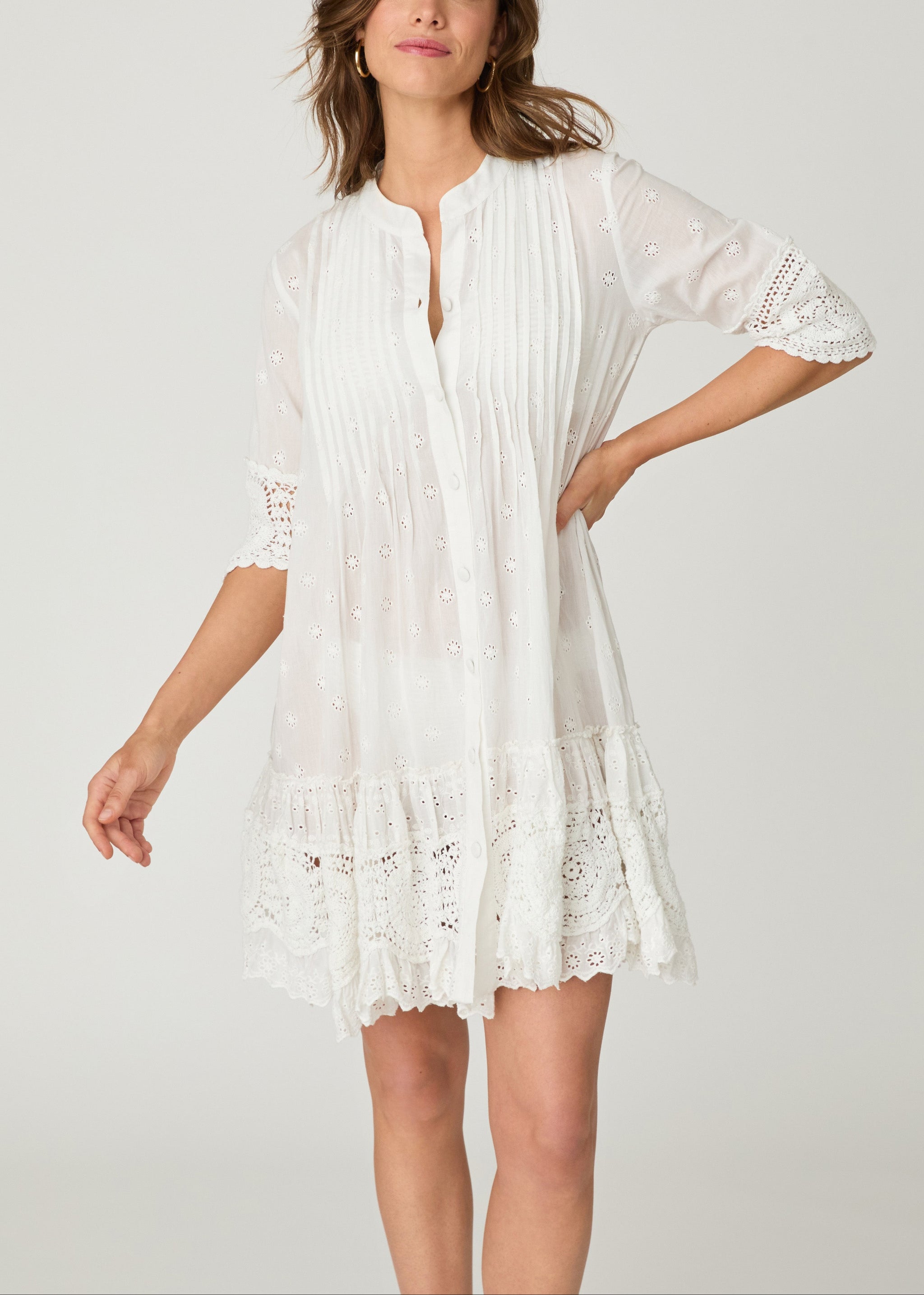 Shoshanna Milos Mini Dress | White | Size XS