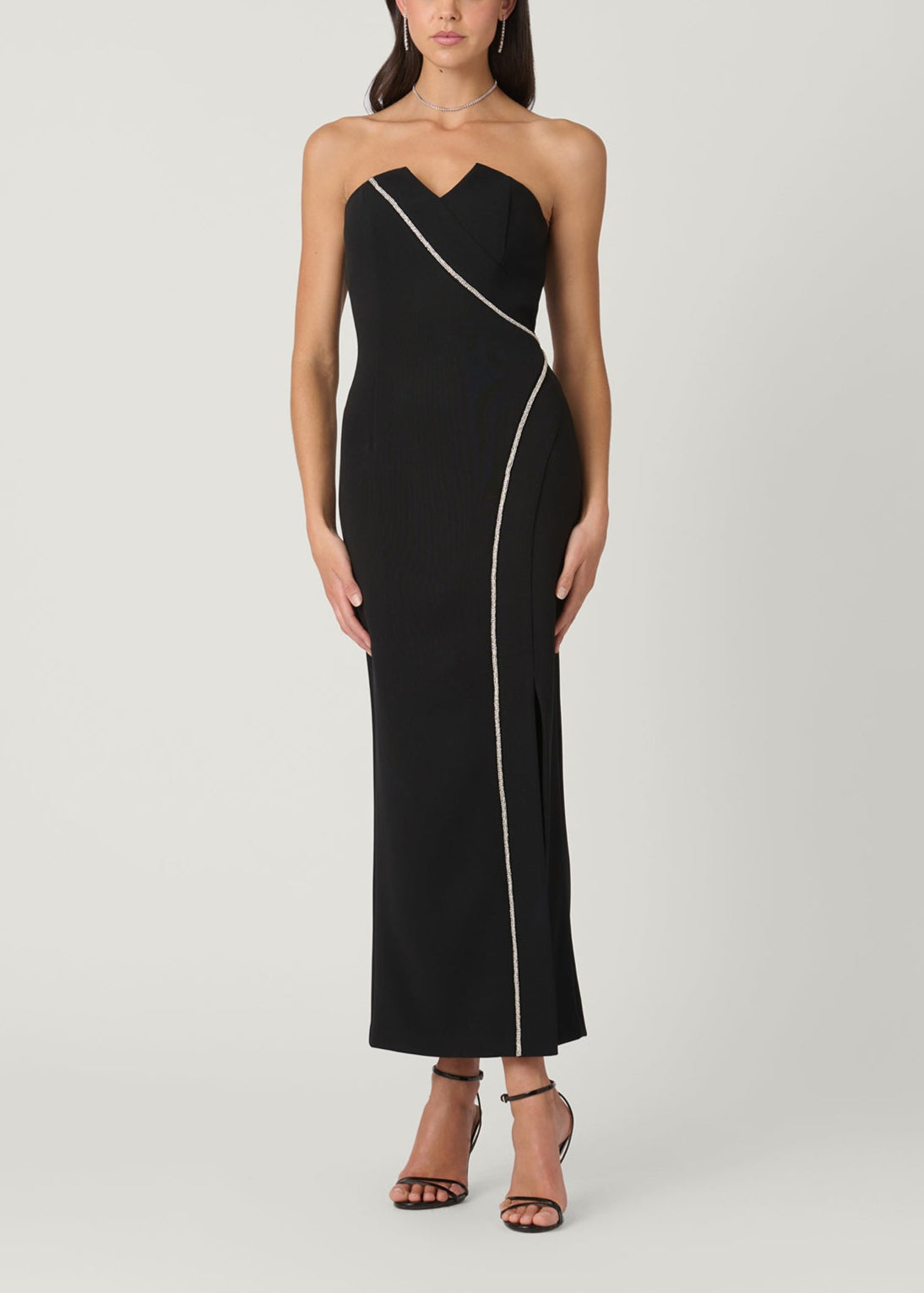 Midnight Star Strapless Stretch Crepe Black Dress – Shoshanna