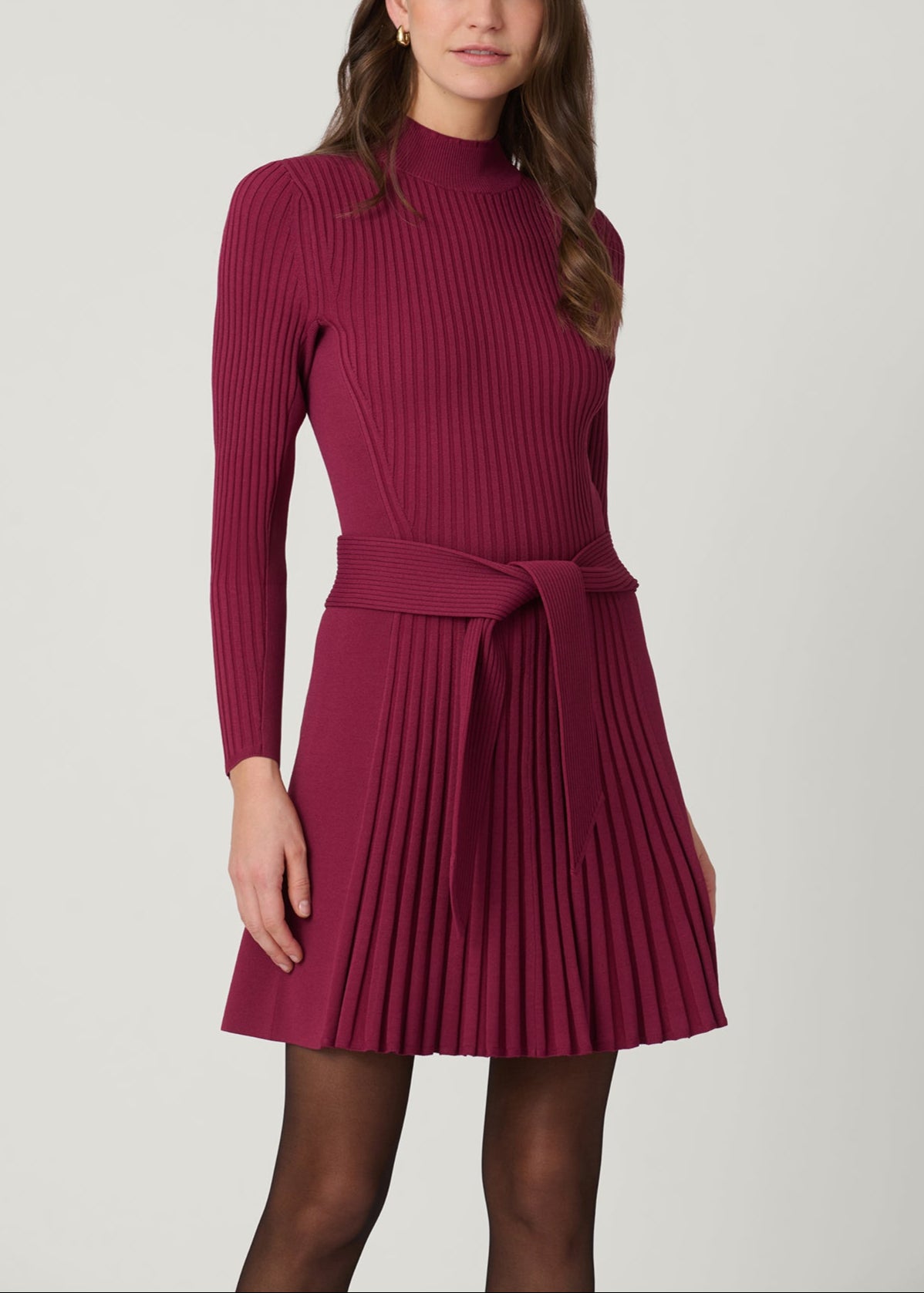 strapless open back dress Effortless Satin Side Pleated Dress
