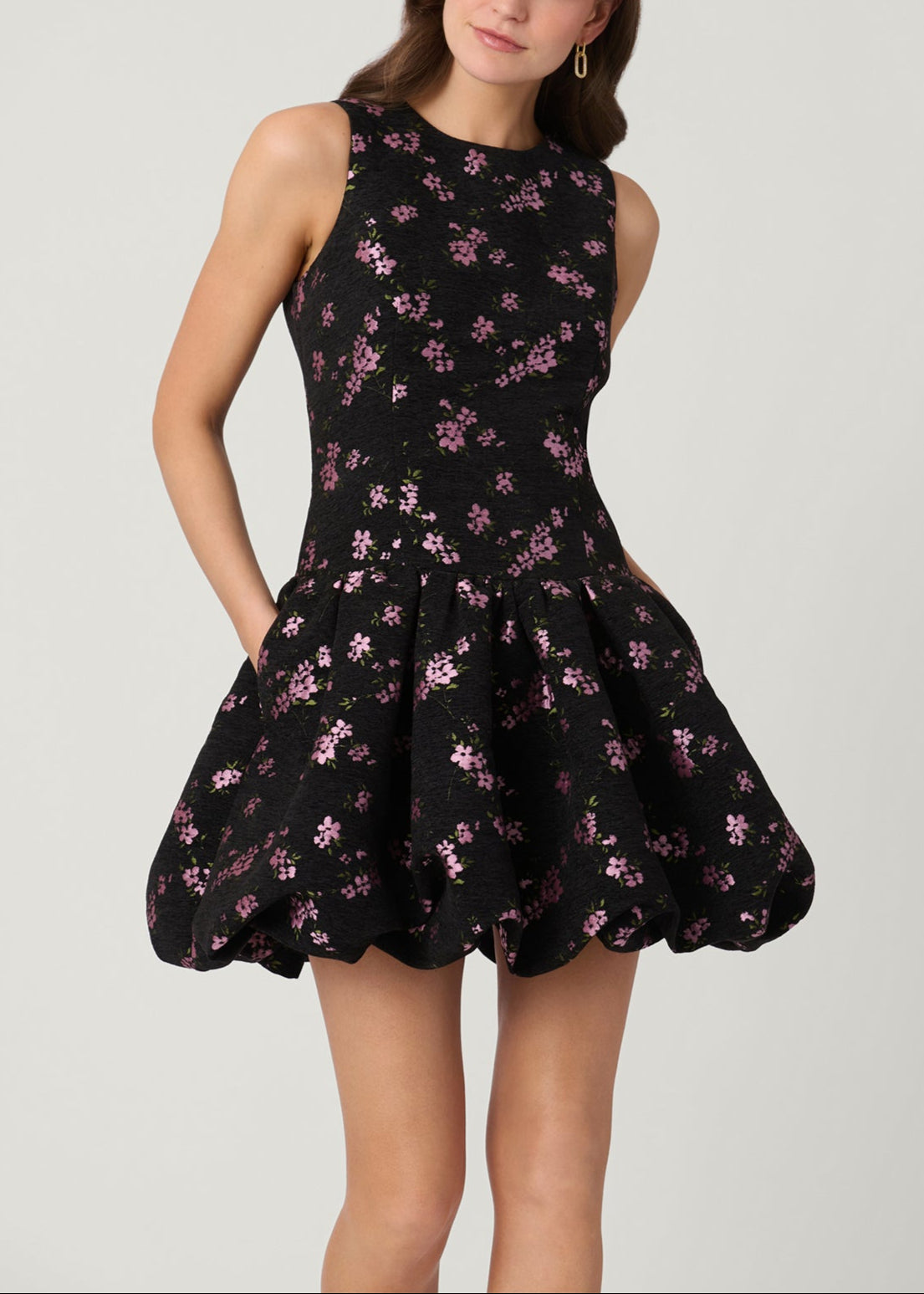 Midnight Raffaella Velvet Floral Jacquard Mini Dress – Shoshanna