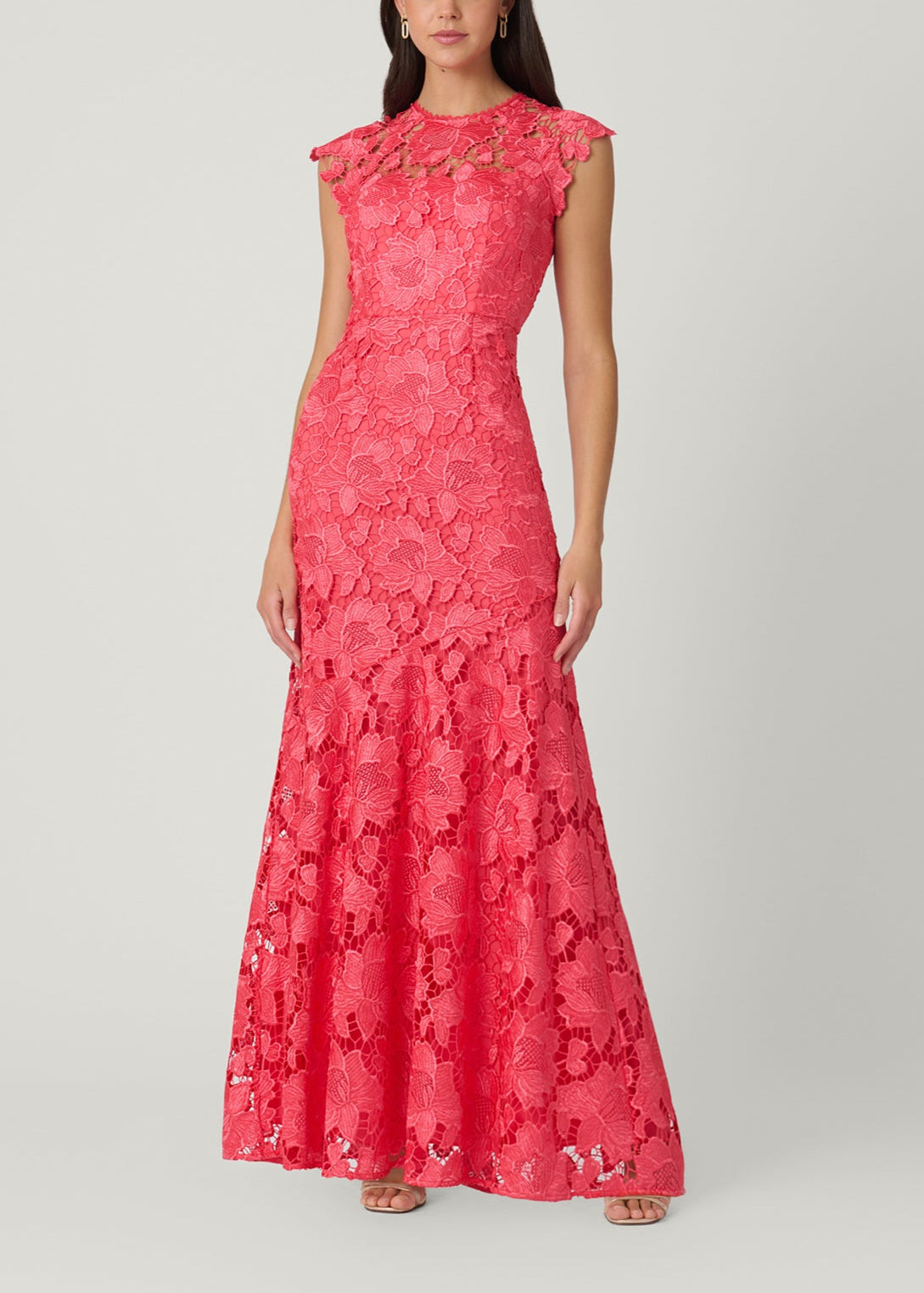 Shoshanna Women's Raven Lace Dress - Orange - Size 4 - Coral Shoshanna Women's Raven Lace Dress - Orange - Size 4 - Coral