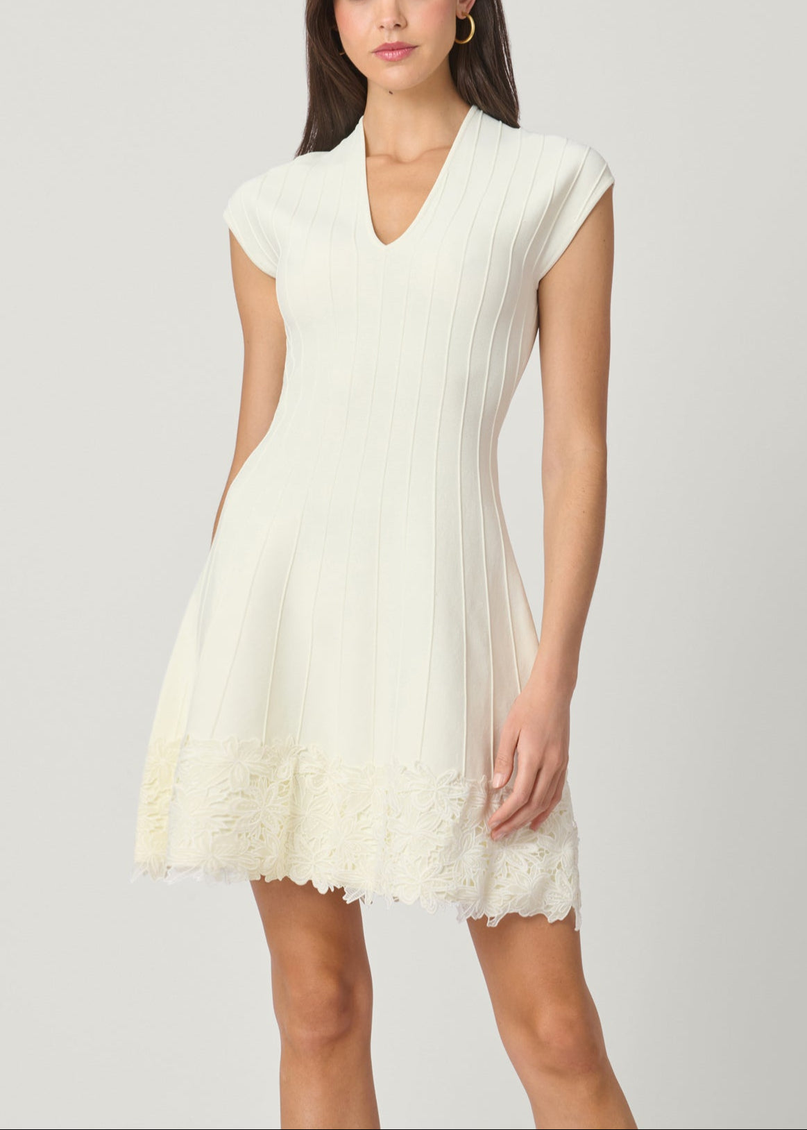 Shoshanna Women's Azalea Ottoman-Knit Minidress - Ivory - Size XS Shoshanna Women's Azalea Ottoman-Knit Minidress - Ivory - Size XS