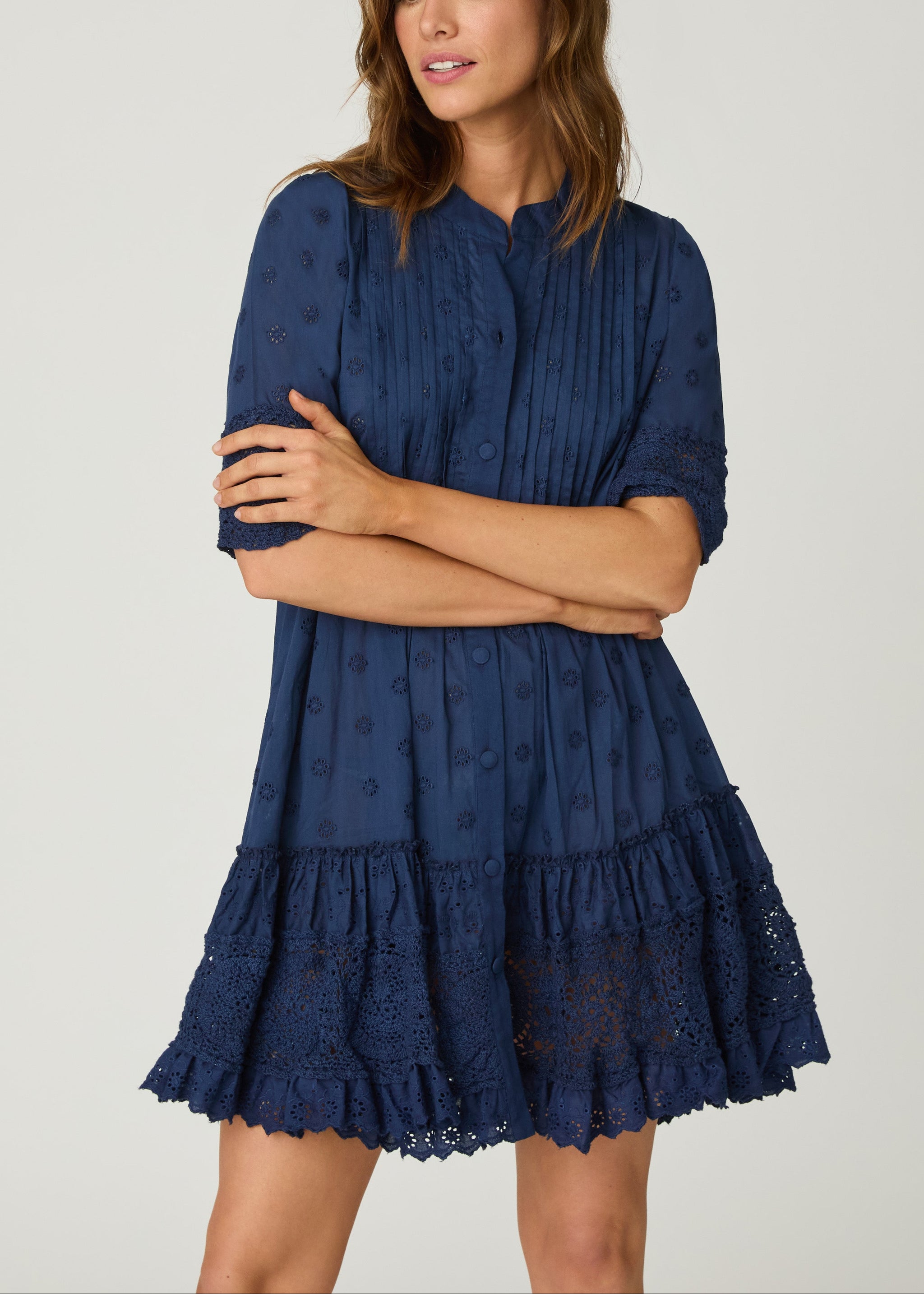 chinese dress ladies Navy Milos Mini Dress