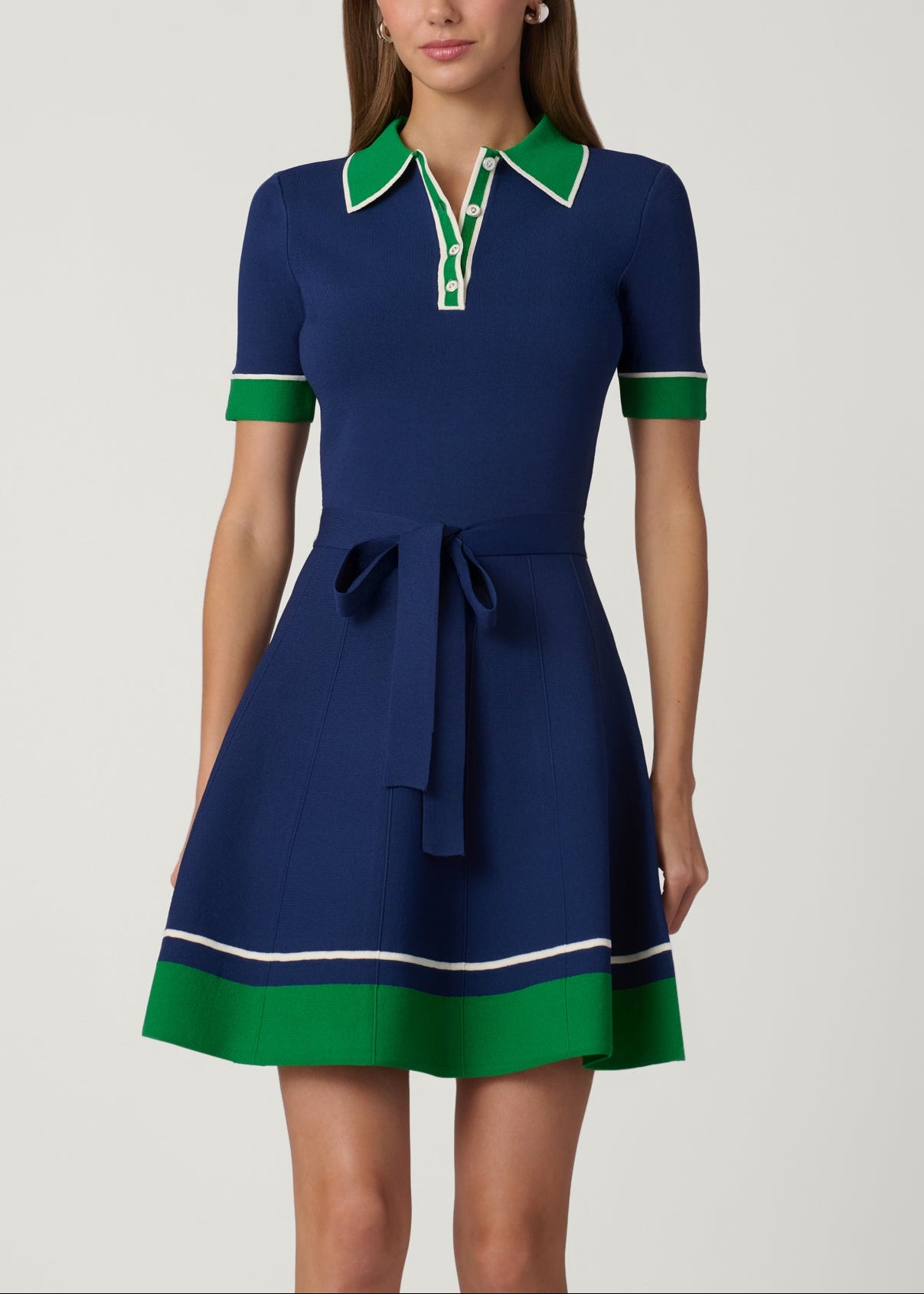 green and navy blue dress Bennett Dress