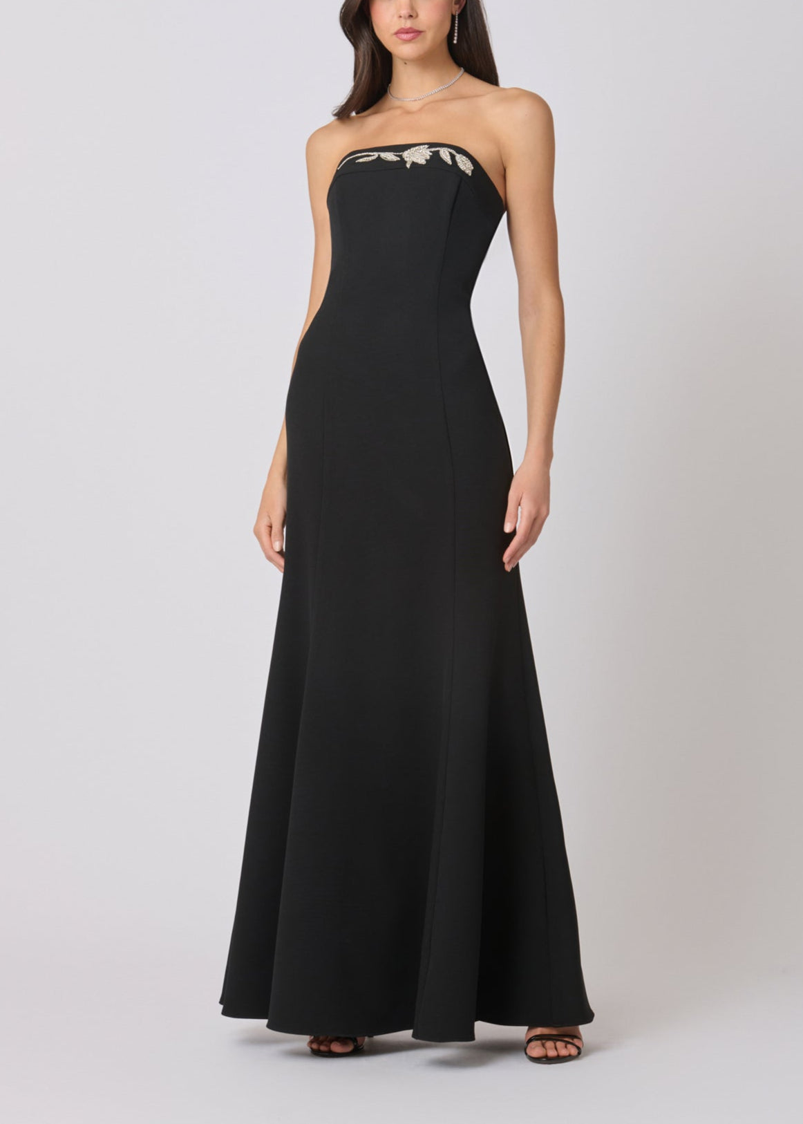 Shoshanna Women's Phillippa Crepe Strapless Gown - Jet