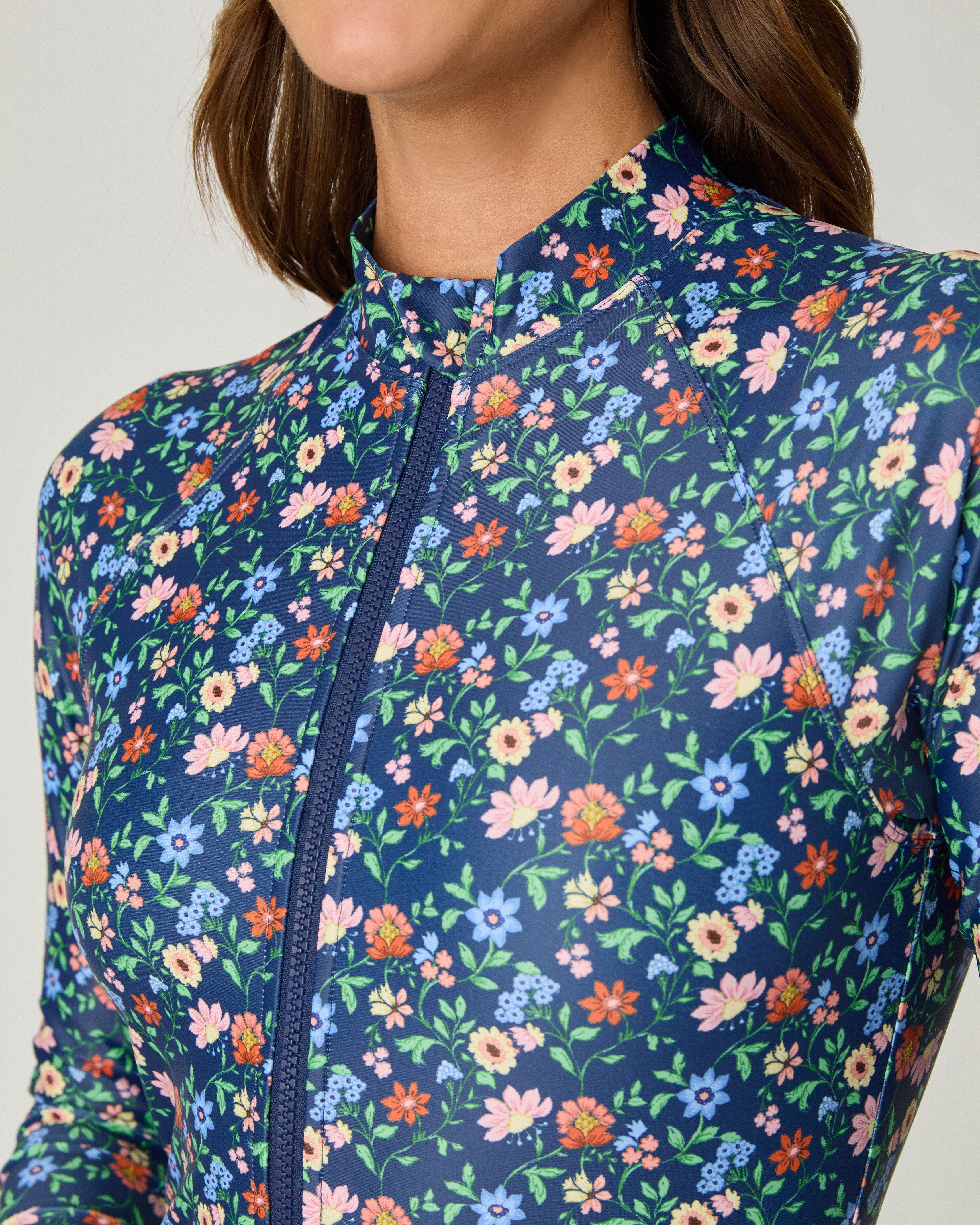 Navy Multi Rashguard Swimsuit