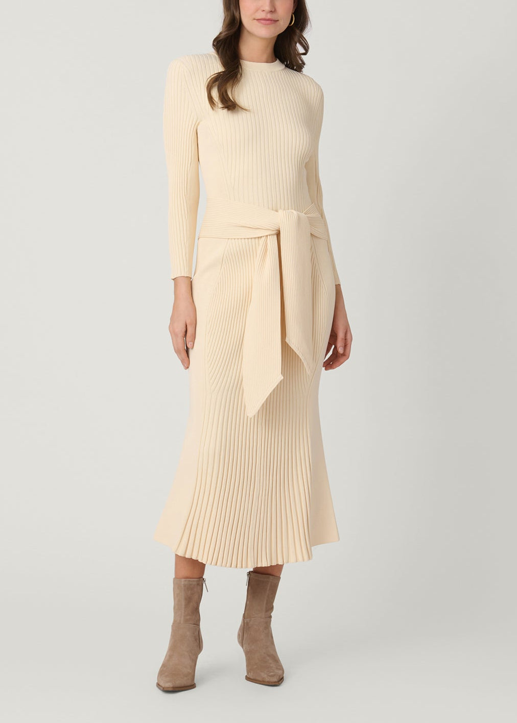 Shoshanna Sam Tie Knit Dress in Cream at Nordstrom, Size Medium Shoshanna Sam Tie Knit Dress in Cream at Nordstrom, Size Medium