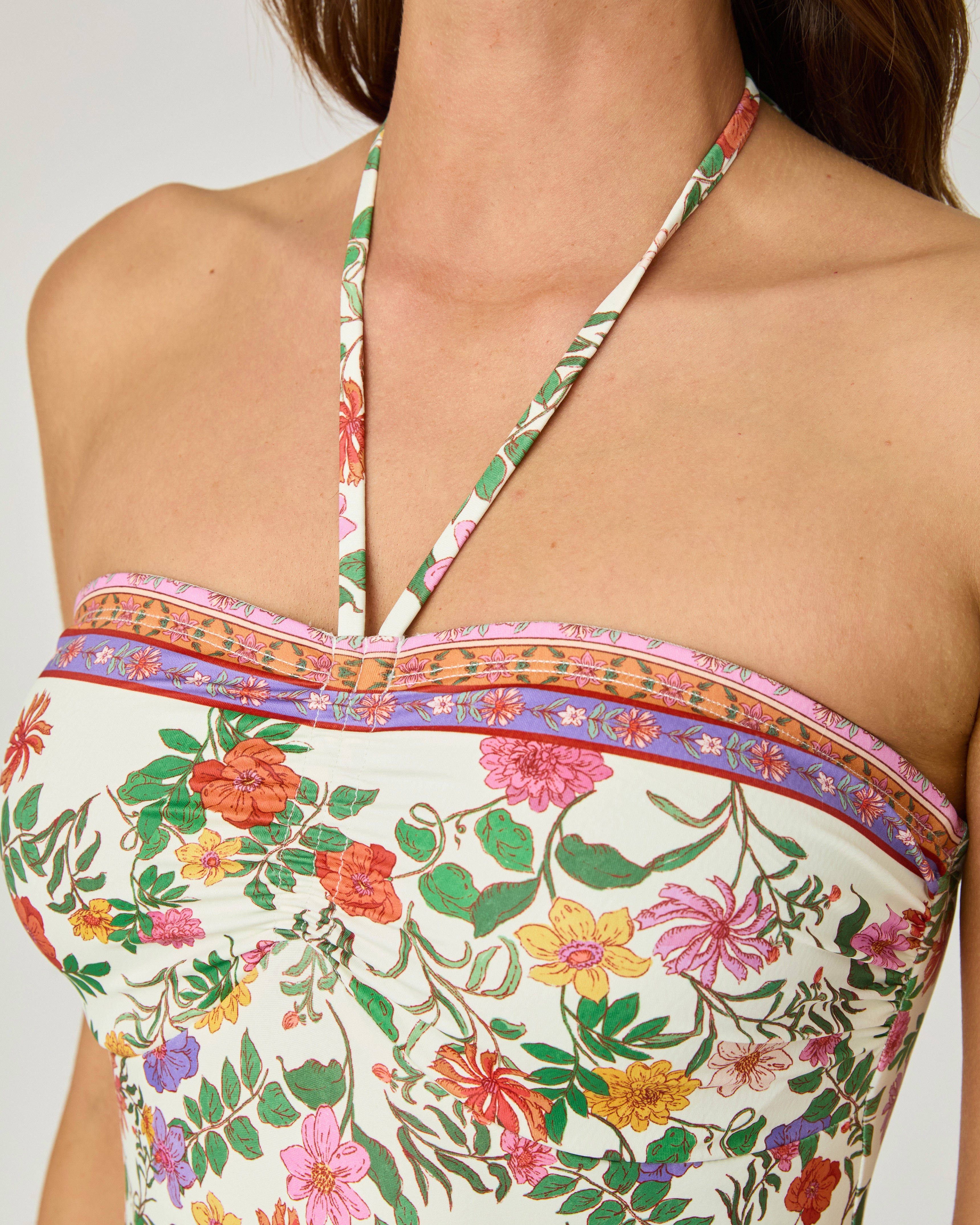 Raspberry Multi Cinched One Piece Swimsuit