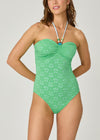 Green Apple Cinched One Piece