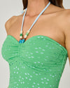 Green Apple Cinched One Piece