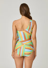 Lemon Multi Ring One Shoulder One Piece