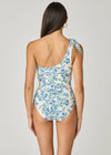 Ocean Blue Multi Tie One Shoulder One Piece