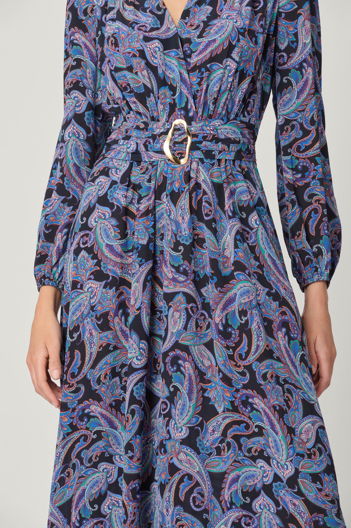 Kendall Violet V-Neck Ruched Dress – Shoshanna