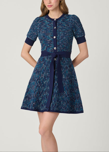 Harriet Textured Tweed-Knit Dress – Shoshanna