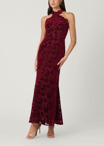 Shoshanna Vera Velvet Dress - Bordeaux