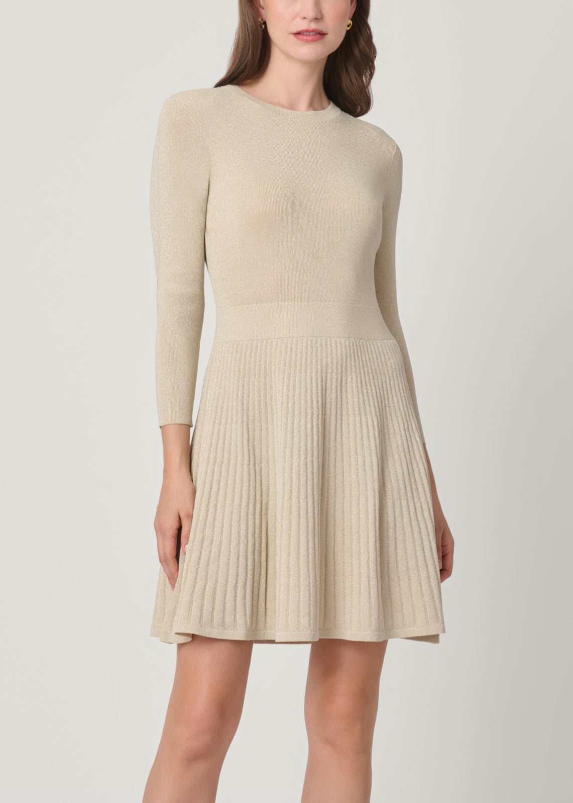 Birdie Champagne Knit Mini Dress – Shoshanna