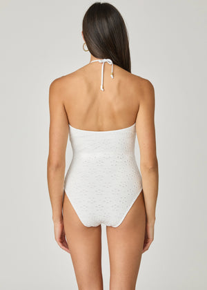 Optic White Ruffle One Piece