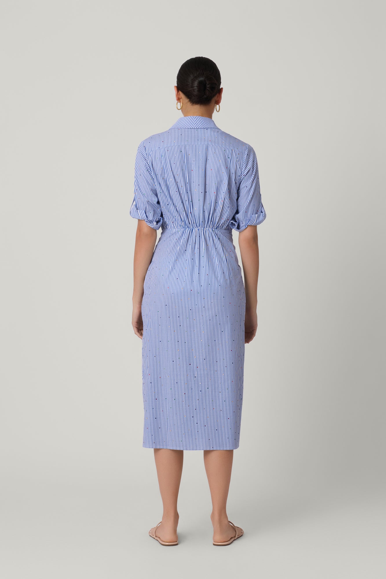 French Blue Tie Shirtdress