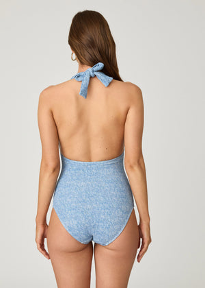 Denim Halter One Piece