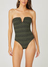 Olive and Jet U-Ring Bandeau One Piece