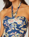 Navy Multi Chain Cinched One Piece